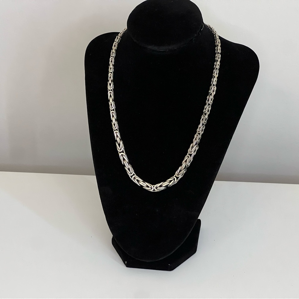 SOLD!!! Jai John Hardy Silver Graduated Byzantine Necklace